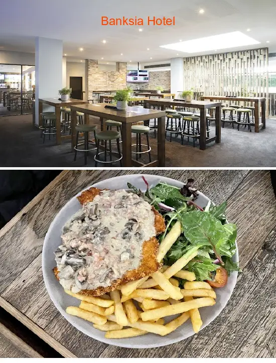 Find the List 6 budget-friendly restaurants near you in Banksia NSW: 1.Banksia Hotel, 2.Third Eye Rooftop Restaurant & Function Centre, 3.Rons Handburger Banksia, 4.Rocksia Hotel, 5.Brothers Kebabs, 6.Burger Vibes, 