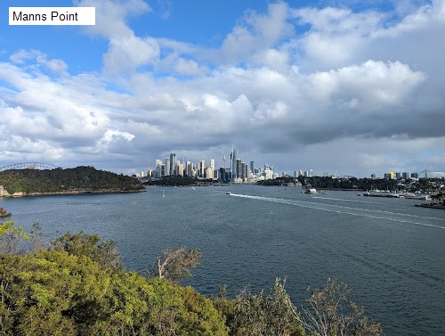 2 review location for tourist in Greenwich, NSW Australia: 1. Manns Point,2. Gore Creek Reserve,